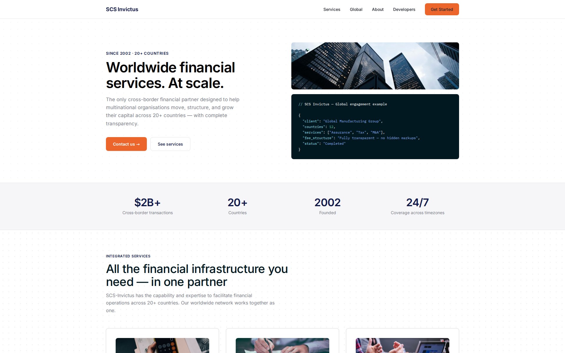 SCS Column - website built by Deltabis